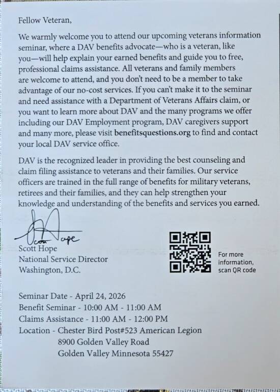 Veteran Information Seminar