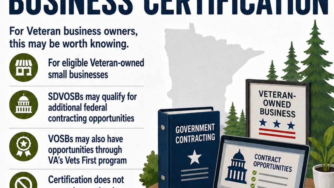 Minnesota State Veterans Benefits – Veteran Small Business Certification