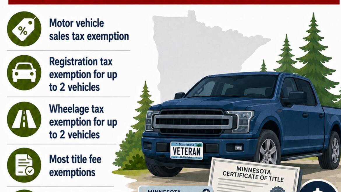 Minnesota State Veterans Benefits – Vehicle Benefits for 100% Disabled Veterans